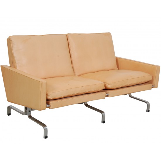 Poul Kjærholm PK-31 2.personers sofa i natur læder