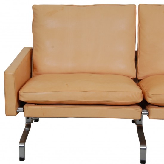 Poul Kjærholm PK-31 2.seater sofa in natural leather