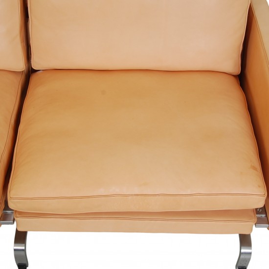 Poul Kjærholm PK-31 2.seater sofa in natural leather