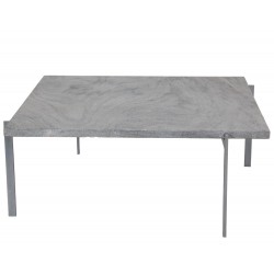 Poul Kjærholm PK-61 coffee table of cipollini marble