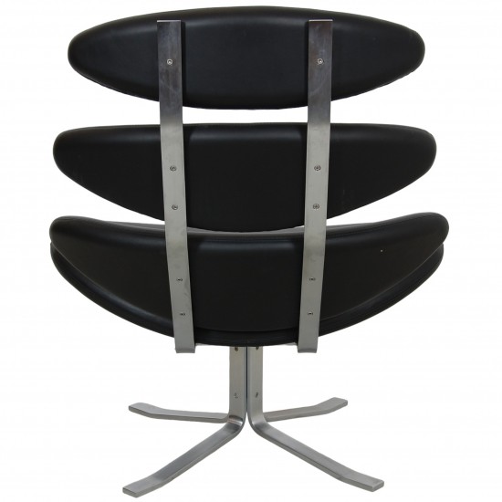 Erik Jørgensen Corona chair in black leather 