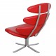 Poul M Volther Corona Armchair with red leather