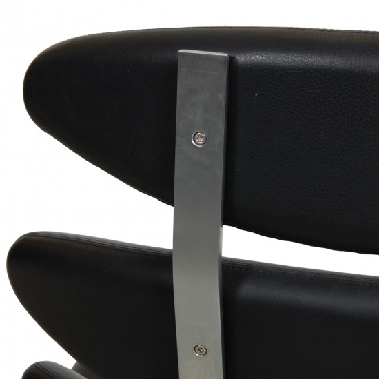 Poul Volther Corona lounge chair in black leather