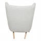 Svend Skipper Papa Bear Chair in light grey hallingdal fabric and oak