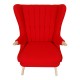 Svend Skipper Papa Bear Chair in red hallingdal fabric and oak