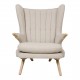 Svend Skipper Papa Bear Chair in dark sand hallingdal fabric and oak