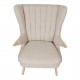 Svend Skipper Papa Bear Chair in dark sand hallingdal fabric and oak