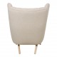 Svend Skipper Papa Bear Chair in dark sand hallingdal fabric and oak