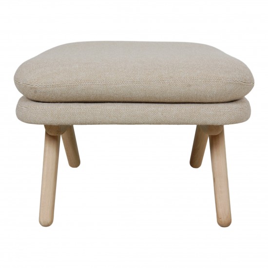 Svend Skipper Papa Bear ottoman of hallingdal fabric and oak