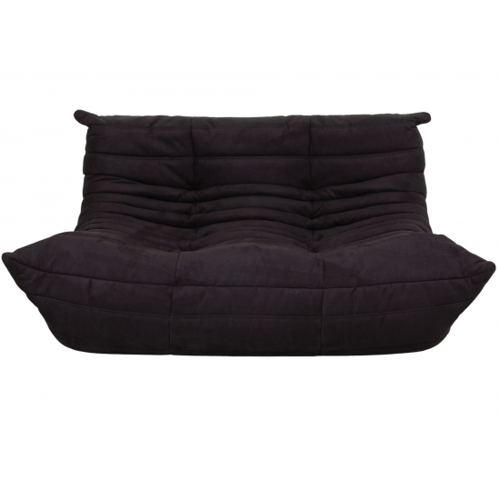 Michel Ducaroy Togo nypolstret 2 personers sofa i sort Alcantara stof