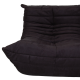 Michel Ducaroy Togo nypolstret 2 personers sofa i sort Alcantara stof