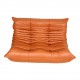 Michel Ducaroy Togo 2-seater sofa newly upholstered in cognac classic leather