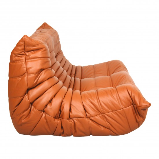 Michel Ducaroy Togo nypolstret 2 personers sofa i cognac classic læder 