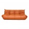 Michel Ducaroy Togo 3-seater sofa newly upholstered in cognac classic leather