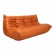 Michel Ducaroy Togo 3-seater sofa newly upholstered in cognac classic leather