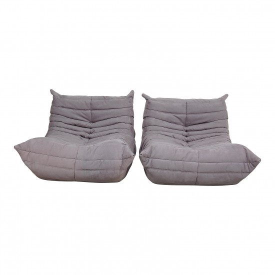 Michel Ducaroy Togo sofa set grey fabric (3)