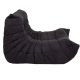 Michel Ducaroy Togo lounge chair reupholstered in black alcantara fabric