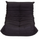 Michel Ducaroy Togo lounge chair reupholstered in black alcantara fabric