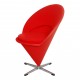 Verner Panton Cone Chair with red tonus fabric