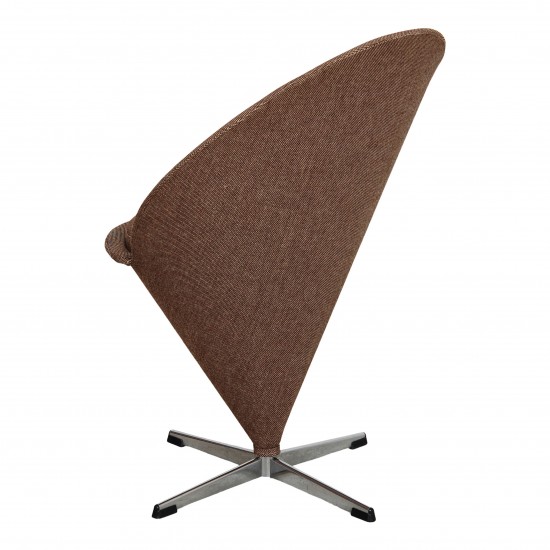 Verner Panton Cone Chair with brown fabric