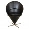 Verner Panton Cone-chair i sort læder