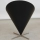 Verner Panton Cone-chair i sort læder