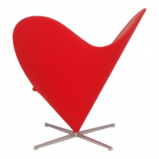 Verner Panton Heart Cone chair with red fabric 