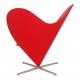 Verner Panton Hjerte stol i rødt stof