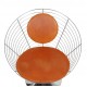 Verner Panton Wire Cone chair Set with brown patinated leather