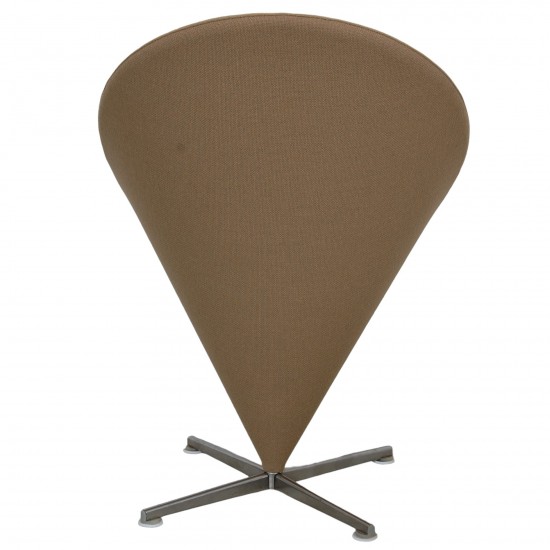 Verner Panton Cone chair i beige Hallingdal stof