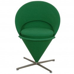 Verner Panton Cone chair i grønt stof