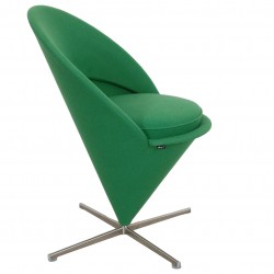 Verner Panton Cone chair i grønt stof