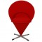 Verner Panton Cone chair in red Hallingdal fabric