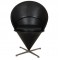 Verner Panton Cone chair in black leather