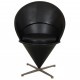 Verner Panton Cone chair i sort læder