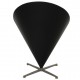 Verner Panton Cone chair i sort læder