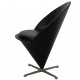 Verner Panton Cone chair i sort læder