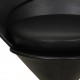 Verner Panton Heart cone chair reupholstered with black classic leather