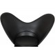 Verner Panton Heart cone chair reupholstered with black classic leather