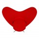 Verner Panton Heart Chair with red fabric