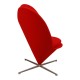 Verner Panton Heart Chair with red fabric