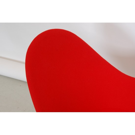 Verner Panton Red Heart chair in red fabric by Vitra