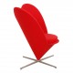 Verner Panton Red Heart chair in red fabric by Vitra