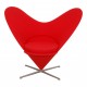 Verner Panton Red Heart chair in red fabric by Vitra