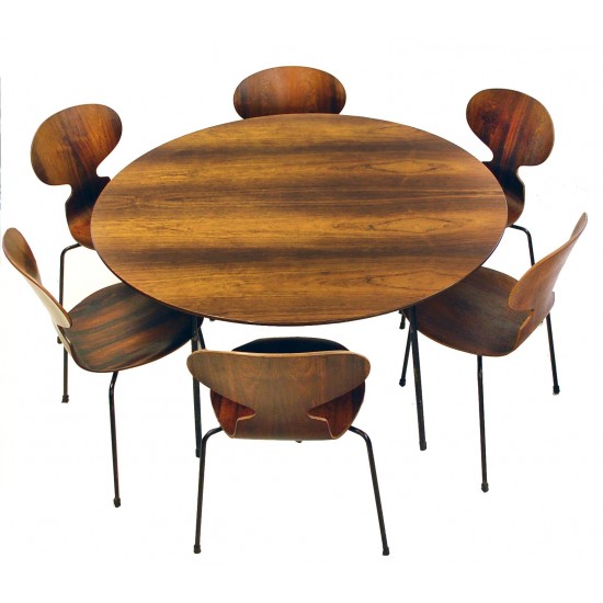 Arne Jacobsen  Myre / bord sæt, udført i palisander i ca 1956