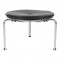 Poul Kjærholm PK 33 ottoman with black classic leather