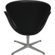 Arne Jacobsen Swan chair in original black Aura leather