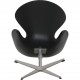 Arne Jacobsen Swan chair in original black Aura leather
