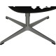 Arne Jacobsen Swan chair in original black Aura leather