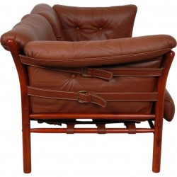 Arne Norell 2-personers Indra sofa i brun læder